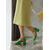cheap 1950s-Women&#039;s Retro Mary Jane Block Heel Shoes – Vibrant Green Patent Leather with Adjustable Straps, Perfect for Office, Parties, and Casual Outfits