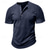 cheap Casual Henley Tee-100% Cotton Men&#039;s Henley Shirt Tee Short Sleeve Solid Color Plain Classic Style Buttons Henley Casual Daily Summer Spring &amp; Fall Black White Light Blue Henley T-Shirt