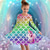 cheap 3D Unicorn Dress-Girls&#039; 3D Graphic Unicorn Dress Long Sleeve Summer Spring Vacation Daily Holiday Princess Beautiful Sweet Kids 4-12 Years Casual Dress A Line Dress Knee-length Regular Fit