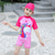 cheap Girls&#039; Wetsuits-Kids Girls&#039; Swimsuit Outdoor Party Unicorn Vacation Fashion Bathing Suits 4 years+ Summer Pink Light Purple
