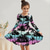 cheap 3D Cartoon Dress-Girls&#039; 3D Graphic Coconut Tree Dress Long Sleeve Summer Spring Vacation Daily Holiday Princess Beautiful Sweet Kids 4-12 Years Casual Dress A Line Dress Knee-length Regular Fit