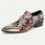 ieftine Pantofi Eleganți Elementari-mocasini pentru bărbați din piele cu imprimeu floral – pantofi de rochie premium din piele de vacă cu lanț metalic și vârf strălucitor pentru petreceri și ocazii formale