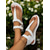 cheap Casual Sandals-Women&#039;s White Gladiator Sandals with Adjustable Buckle Straps – Stylish Summer Footwear for Casual Outings and Beach Days