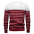 billige Herre Elite Hettegensere &amp; Sweatshirts-Herre Pullover genser Riflet Strikke Vanlige topper Fargeblokk Stripet Crew-hals Strikketøy Daglig utendørs Feriereise Klær Vår Høst Vin Navyblå S M L
