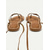 abordables Sandales Gladiateur-sandales à lacets gladiateur pour femmes – chaussures de plage plates à lanières marron pour les sorties décontractées d'été