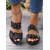 cheap Vacation Sandals-Women&#039;s Green Studded Slide Sandals – Trendy Summer Flats with Comfortable Sole for Casual Everyday Wear