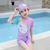 cheap Girls&#039; Wetsuits-Kids Girls&#039; Swimsuit Outdoor Party Unicorn Vacation Fashion Bathing Suits 4 years+ Summer Pink Light Purple
