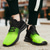 voordelige Herensneakers-heren gradiënt groene en zwarte mesh sneakers - lichtgewicht sportschoenen voor hardlopen, sportschool en vrijetijdskleding