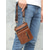 abordables Sacs pour homme-sac à bandoulière vintage marron en cuir véritable pour homme – sac à bandoulière multi-poches pour les voyages, le travail et l'utilisation quotidienne noir marron café