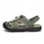 cheap Outdoor Sandals-Men&#039;s Black Faux Leather Hiking Sandals - Adjustable Straps, Closed-Toe, Breathable Design, Anti-Slip Sole, Durable Summer Outdoor Footwear for Trekking