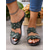 cheap Vacation Sandals-Women&#039;s Green Studded Slide Sandals – Trendy Summer Flats with Comfortable Sole for Casual Everyday Wear