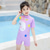 cheap Girls&#039; Wetsuits-Kids Girls&#039; Swimsuit Outdoor Party Unicorn Vacation Fashion Bathing Suits 4 years+ Summer Pink Light Purple