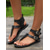 cheap Casual Sandals-Women&#039;s White Gladiator Sandals with Adjustable Buckle Straps – Stylish Summer Footwear for Casual Outings and Beach Days