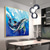 voordelige Schilderijen van dieren-abstract blauw kunstwerk dier schilderij handgemaakt walvis schilderij op canvas extra groot abstract kunst dier schilderij oversized getextureerde walvis schilderij dier kunst groot canvas wandkunst