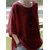 cheap Blouses &amp; Shirts-Women&#039;s Shirt Blouse Solid Color Stylish Casual 3/4 Length Sleeve Crew Neck Regular Tops Daily Black White Wine Khaki Summer Spring