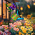 cheap Landscape Lights-Solar Watering Kettle Light with Colorful Butterfly Shepherd Hook Waterproof Solar Garden Light Wrought Iron LED Outdoor Garden Light for Courtyard Terrace Sidewalk Lawn Decoration