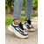 voordelige Damessneakers-dikke dad sneakers voor dames – witte en oranje modieuze platform hardloopschoenen voor casual, streetwear en sportieve stijl