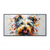 abordables Pinturas de animales-Pintura al óleo hecha a mano, lienzo, arte de pared, decoración, moderno, abstracto, lindo animal, cachorro para sala de estar, decoración del hogar, pintura enrollada sin marco y sin estirar