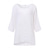 cheap Blouses &amp; Shirts-Women&#039;s Shirt Blouse Solid Color Stylish Casual 3/4 Length Sleeve Crew Neck Regular Tops Daily Black White Wine Khaki Summer Spring