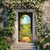 cheap Door Covers-Landscape Door Decorations Door Covers Flowers Window Door Tapestry Door Curtain Decoration Backdrop Indoor/Outdoor Door Banner for Front Door Farmhouse
