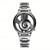cheap Digital Watches-Fashion and Casual Music Note Notation Watch Stainless Steel Wristwatch for Men and Women Silver Watches