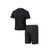cheap Men&#039;s Tee Sets-Men&#039;s T-shirt Suits 2 Pieces Outfits Tee &amp; Shorts Short Sleeve Lapel Summer Color Block Fashion Casual 2 Piece Vacation Daily Wear Going out Black White Wine Top Tee for Men