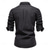 baratos Camisas Elite Masculinas-Homens Camisa Social Preto Azul Escuro Azul Claro Manga Longa Côr Sólida Gola Enrolada Ao ar livre Casual Botões Roupa Diário Casual Diário Lazer