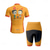 cheap Men&#039;s Clothing Sets-Men&#039;s Cycling Jersey with Shorts Short Sleeve Mountain Bike MTB Road Bike Cycling Yellow Orange Gray Graphic Bike Spandex Sports Graphic Clothing Apparel