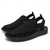 voordelige Vakantiesandalen-Heren bruine instapsandalen voor buiten met gevlochten details, casual stijl voor zomer- en strandactiviteiten