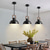 preiswerte Pendelleuchte-Industrielle Retro-Pendelleuchte aus Metall, Kronleuchter, moderner Bauernhausbalkon, Flur, dekorative Beleuchtungskörper, Nachttischlampe, schwarze Hängelampe, 1 Kopf, 110–240 V