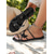 cheap Slide Sandals-Women's Black Butterfly-Strap Flat Sandals – Stylish Open-Toe Casual Sandals for Beach, Vacation &amp; Everyday Wear