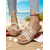 cheap Vacation Sandals-Women&#039;s Black Studded Slip-On Sandals with Stylish Strap Design – Comfortable and Trendy Beach Footwear for Summer