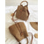 abordables Cabas et fourre-tout-Femmes Sac à main Sac seau Sac bandoulière Sacs à Épaule Paille Fête Décontracté Quotidien Plage Conception de noeud Grande capacité Sac Multi-Porté Couleur Unie Patchwork Kaki