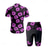 cheap Men&#039;s Clothing Sets-Men&#039;s Cycling Jersey with Shorts Short Sleeve Mountain Bike MTB Road Bike Cycling Black Red Navy Blue Floral Botanical Bike Spandex Sports Floral Botanical Clothing Apparel
