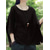 cheap Blouses &amp; Shirts-Women&#039;s Shirt Blouse Solid Color Stylish Casual 3/4 Length Sleeve Crew Neck Regular Tops Daily Black White Wine Khaki Summer Spring
