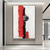 cheap Abstract Paintings-Large handmade white Red and black 3D textured abstract painting hand-painted hand painted modern abstract  oil painting Abstract Classic Modern painting wall art decoration