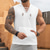 cheap Tank Tops-Men&#039;s Tank Top Sleeveless Hoodie Sleeveless Shirt Sleeveless Hooded Summer Pit Strip Fashion Designer Muscle Lace up Pocket Outdoor Gym Black White Khaki Top Tee for Men