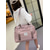 abordables Bolsos de viaje-Bolsa de viaje para mujer con compartimento para zapatos: bolsa de viaje impermeable de gran capacidad para el fin de semana, para el gimnasio, los deportes y las escapadas nocturnas Color: vino, negro y rosa