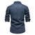 baratos Camisas Elite Masculinas-Homens Camisa Social Preto Azul Escuro Azul Claro Manga Longa Côr Sólida Gola Enrolada Ao ar livre Casual Botões Roupa Diário Casual Diário Lazer