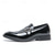 cheap Semi-Formal-Men&#039;s Patent Leather Burgundy Loafers with Crocodile Texture and Buckle Detail – Elegant Slip-On Shoes for Formal Occasions and Business Wear
