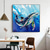 voordelige Schilderijen van dieren-abstract blauw kunstwerk dier schilderij handgemaakt walvis schilderij op canvas extra groot abstract kunst dier schilderij oversized getextureerde walvis schilderij dier kunst groot canvas wandkunst