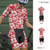 cheap Men&#039;s Clothing Sets-Men&#039;s Cycling Jersey with Shorts Short Sleeve Mountain Bike MTB Road Bike Cycling Black Red Navy Blue Floral Botanical Bike Spandex Sports Floral Botanical Clothing Apparel
