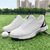 economico Scarpe da Golf da Uomo-scarpe da golf bianche da uomo con chiusura a cerniera, tomaia traspirante e suola ammortizzata per comfort e prestazioni sul campo