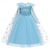 abordables Robes féeriques-Enfants Fille Robe Couleur unie manche longue Extérieur Soirée Paillettes Maille Patchwork Mode Costume Polyester Maxi Robe Trapèze Robe en Tulle Eté Printemps 4 ans et + Bleu Bleu clair
