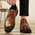 cheap Formal-Men&#039;s Brown Derby Shoes - Faux Leather with Crocodile Texture Embossing, Stylish and Versatile Footwear for Men, Ideal for Casual, Office and Everyday Wear