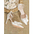 preiswerte Braut-Satin-Pumps mit Schleife und Knöchelriemen für Damen – spitze Stiletto-Brautschuhe für formelle Hochzeiten