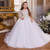 cheap Flower Girl&#039;s Dresses-Flower Girl Dress Girls&#039; Formal Dress First Communion Dress Wedding Attire Party Dress Formal Wedding Party Princess Sweet Christmas Carnival Ruched Solid Color Long Sleeve One Shoulder White Pink 4