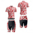 cheap Men&#039;s Clothing Sets-Men&#039;s Cycling Jersey with Shorts Short Sleeve Mountain Bike MTB Road Bike Cycling Black Red Navy Blue Floral Botanical Bike Spandex Sports Floral Botanical Clothing Apparel