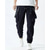 cheap Cargo Pants-Men's Cargo Pants Joggers Trousers Drawstring Multi Pocket Elastic Drawstring Waist Plain Wearable Daily Outdoor Camping &amp; Hiking Fashion Classic Navy Blue Dark Green