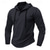cheap Basic T shirts-Men&#039;s T Shirt Henley Shirt Tee Tee Top Long Sleeve Henley Spring Fall Plain Fashion Designer Basic Buttons Vacation Street Going out Black White Navy Blue Top Tee for Men